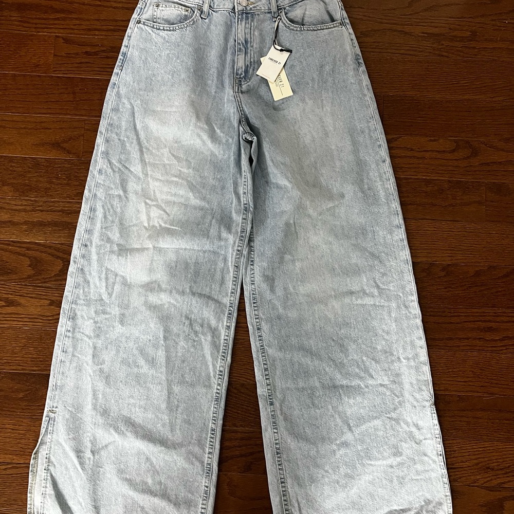 Forever 21 Light Blue Flare Jeans - Picture 7 of 8